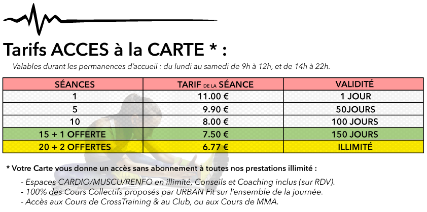 tarif a la carte fitness rethel